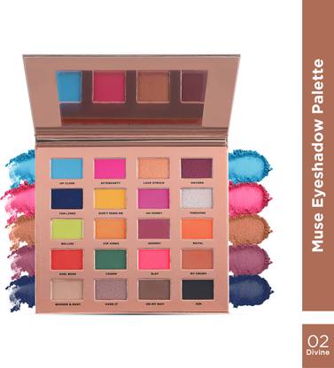 Glam21 Muse Eyeshadow Palette 20 Colour | Ultra-pigmented Formula in Mattes & Shimmers 30 g