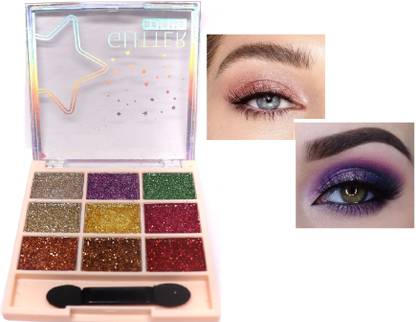 Arcanuy New highly sparkle makeup glitter eyeshadow palette 10 g