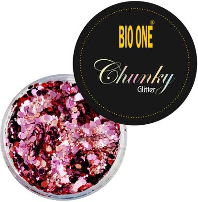 BIOONE Sparkle Chunky Eye Makeup Eyeshadow Pink Glitter 12 g