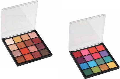 Pash Tya Beauty 32 Color (16 + 16) Matte + Shimmery EyeShadow Palettes Eye Shadow Palette 41.6 g