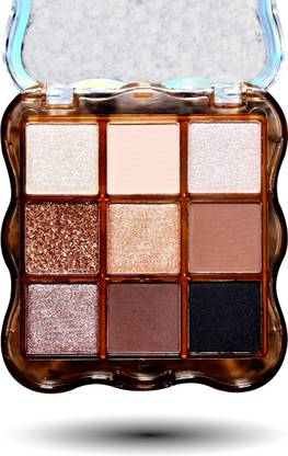 s.f.r color 9 Color High-pigment Smoky & Nude eyeshadow Palette | matte and shimmer 25 g