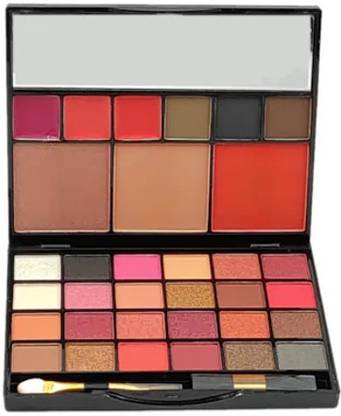 Aaxyone Eyeshadow With Brush, Contour, Highlighter, Lipstick , Eyebrow ,Blush Pack Of 33 100 g