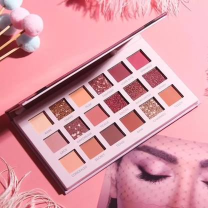 lipcheek 18 Colors Combo Matte Shimmer EyeShadow Palette Eye Shadow Nude 18 g