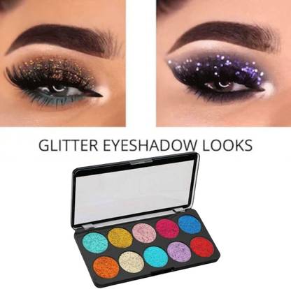 BLUST&FAMME Make-up palette 10color glitter eyeshadow palette pack of 1 10 g