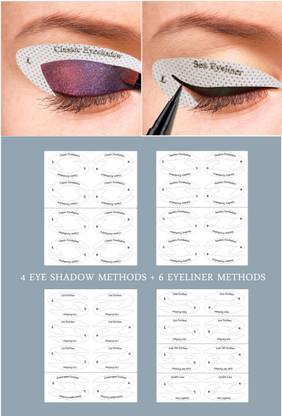 S.A.V.I 32 Styles 4 Sheets Eye Makeup Quick Eyeliner Eye-shadow Stencil Stickies Women 4 g