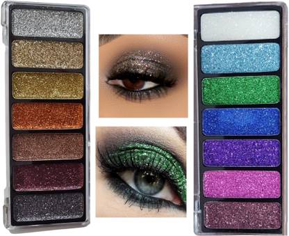 MYEONG color eyeshadow palette makeup shimmer glitter combo 22.52 g