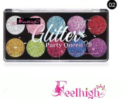 feelhigh Gilter party queen- Eyeshadow & highlighter palate -Shade02 12 g