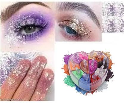 Sheny Professional Heart Shape Eyeshadow Shiner Palette 12 Colors with silky shine 18 g