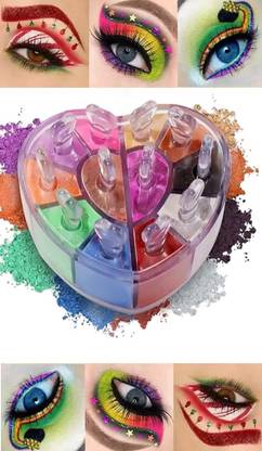 Sheny trending product Heart shape 12 color Shiner Eye shadow kit 18 g
