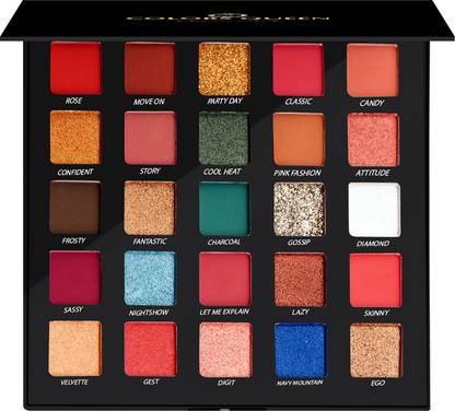 COLORS QUEEN Divine Eyeshadow Palette with 25 Ultra Pigmented Matte & Shimmery Shades 37.5 g