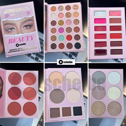 EKINSU Professional 5 Layer All in One Colorbook For Eyeshadow, Face and Lips 129.5 g