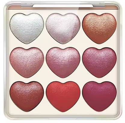 Facejewel Heart Eyeshadow Palette Brightening Skin Eyeshadow Palette Highlighter 15 g