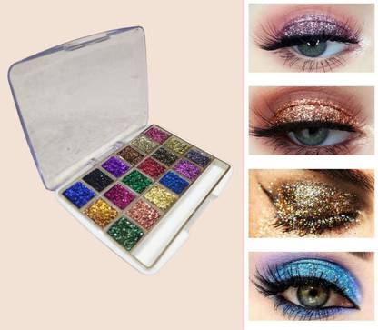 DYSOKAYO Glitter Eyeshadow 18 Color Highly Pigmented Glitter for all skin type 36 g