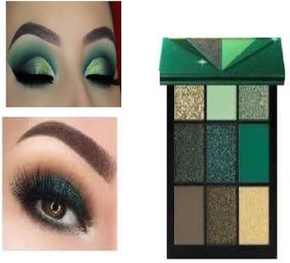 Luipui nice eyeshadow green color trending fabulous palette 9 colors 9.9 g