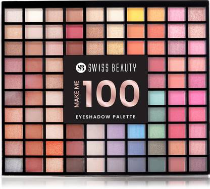 SWISS BEAUTY Makeup Pro 100 Colors Eyeshadow Palette 110 g