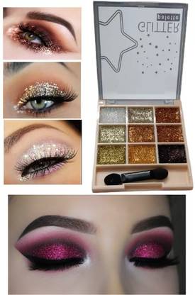 DARVING Glitter Eyeshadow Palette, Shimmery Finish Shade 10 g