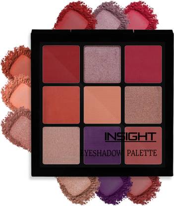 Insight 9 Color Eyeshadow Palette (Matte & Shimmer) Long Lasting & Easily Blendable 15 g