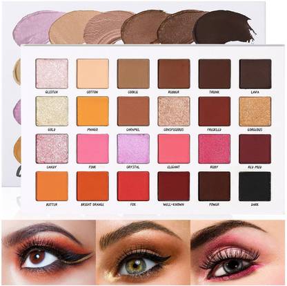 COSLUXE UCANBE CREATIST Neutral Eyeshadow Palette, 24 Color Matte Shimmer Eyeshadow, 34 g