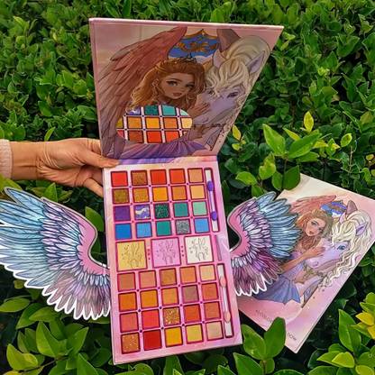 HSQ 43 Shade Eyeshadow Palette with Mirror & Brushes | Matte Shimmer Glitter Kit 40 g