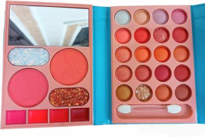 Kattan Talk Anylady Dream Big Mini Eyeshadow Palette with Blusher and Lip Cream (Blue) 56 g