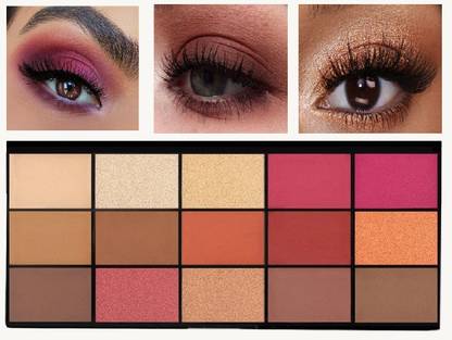 WOONGMI 15 Highly Blendable Shades, Sheemer And Matte Finish Eyeshadow Palette 22.5 g