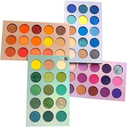 rezmay Beauty Matte + Shimmer + Glitter 63 Color Board EyeShadow Eye Shadow Palette -E 60 g