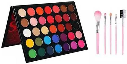 zemglam Color Eyeshadow Palette, Highly Pigmented 35 Shades With MINI MakeUp Brush Set 35 ml