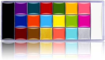 THR3E STROKES Face Paint Makeup Palette Professional 20 Colors Body Paint Non Toxic Palette 100 g