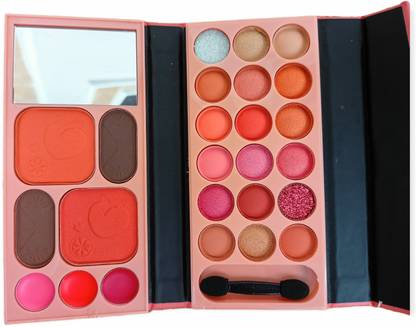 Kattan Talk Anylady Sweet Peach Mini Eyeshadow Palette with Blusher and Lip Cream (Peach) 33 g