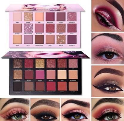 ILLUSKIN Glamorous Professional High Pigmented 36 Shades (18+18) Eyeshadow Palette 80 g