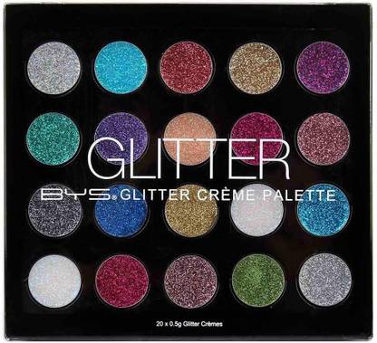 BYS Glitter Gel Makeup Palette - 20 Shades, Suitable to use on all areas of the face 144 g