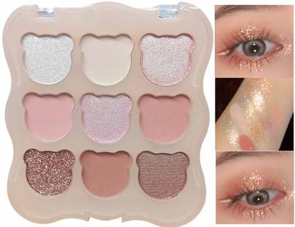 GULGLOW99 9 colors glitter eyeshadow palette makeup palette matte high pigment color 12 g