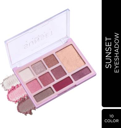 Seven Seas Sunset Eyeshadow 10 Pigmented Colors Matte, Shimmery & Metallic Finish 24.4 g