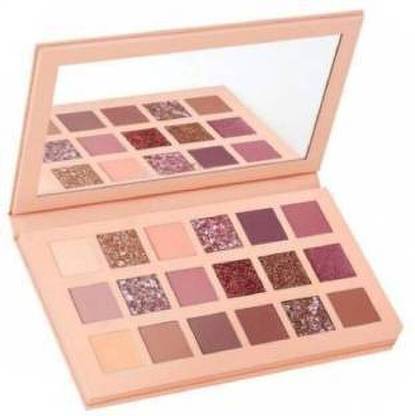 HUDA BABY BEAUTY Nude Eyeshadow 18 Colors Glitter Textured Palette Matte Nude 18 g