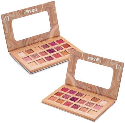 MINARA Nude Eye Shadow Palettes (18+18 colors) 36 g