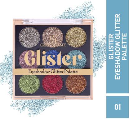 Half N Half Eyeshadow Glitter Palette High Pigment Long Lasting Waterproof Flawless Finish-1 9 g