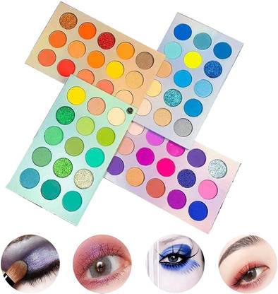 rezmay Beauty Matte + Shimmer + Glitter 63 Color Board EyeShadow Eye Shadow Palette -D 60 g