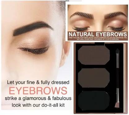 AFARAXIA Best 3 In 1 Black and Brown Eyebrow Powder Palette 16.5 g