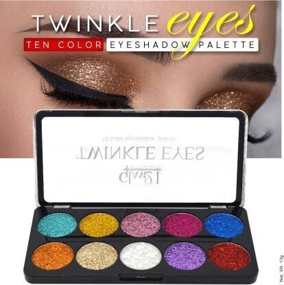 Glam21 10 Color Glitter Eyeshadow for Eyes Beauty 18 g