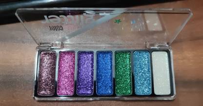 MYEONG 7 Colors Shimmer Eye Shadow Palette Glitter Eyeshadow Palette