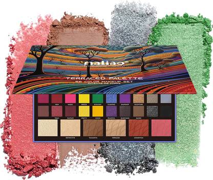 maliao Terraced Palette- 56 Highly Pigmented Shades Versatile Eyeshadow & Blush Palette 68 g