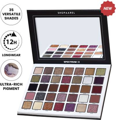 SHOPAAREL Spectrum 2 – 35 Color Eyeshadow Palette | Professional Matte, Shimmer & Glitter 45.5 g