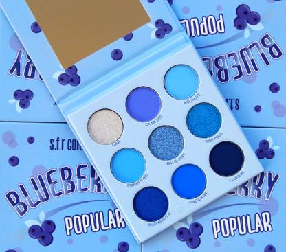 s.f.r color 9 color Pressed pigment glitter Blueberry pressed eye shadow nude neutral 9 g