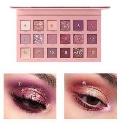 rezmay Beauty 18 Color Matte + Shimmer Nude EyeShadow Eye Shadow Palette-E 18 g
