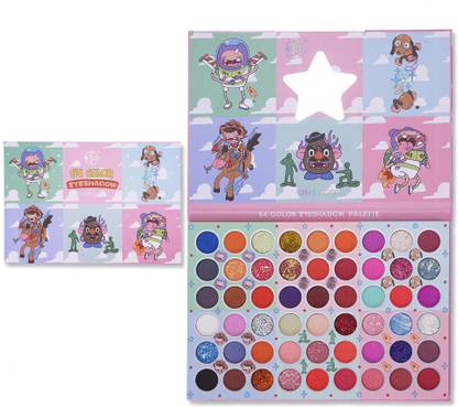 PEACORA 54 COLOR EYESHADOW PALETTE MATTE, SHIMMER, AND GLITTER SHADE PIGMENTS 64.8 g