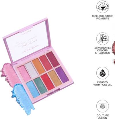 BLUST&FAMME Moon Light Eyeshadow 10 Pigmented Colors Eyeshadow Palette 1d 24 g