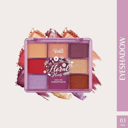 Glam21 Floral Hues 9in1 Eyeshadow Palette | Super-blendable, Smudge-proof 7.2 g