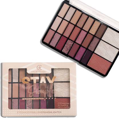 adbeni Stay Simple Eyeshadow, Blusher & Highlighter Palette | All-in-One Makeup Kit 28 g