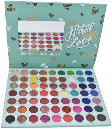 rezmay Beauty 63 Color Matte Shimmer Glitter Hated with Love Eye Shadow Palette A 70 g