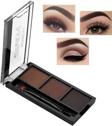 Herrlich New best 3 Shades Eyebrow Palette | Waterproof Eyebrow Filler with Brush 7.2 g